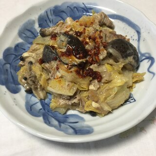 白だしで簡単ピリ辛白菜のあんかけ